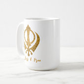 Sikh Khanda "Onbevreesd & Vrij" Koffiemok (Voorkant links)