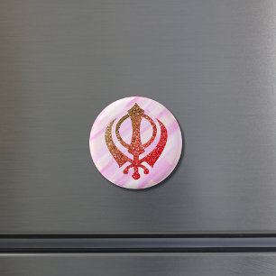 Sikh Khanda "Onbevreesd & Vrij" Magneet