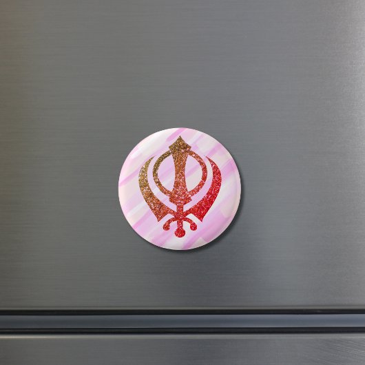 Sikh Khanda "Onbevreesd & Vrij" Magneet