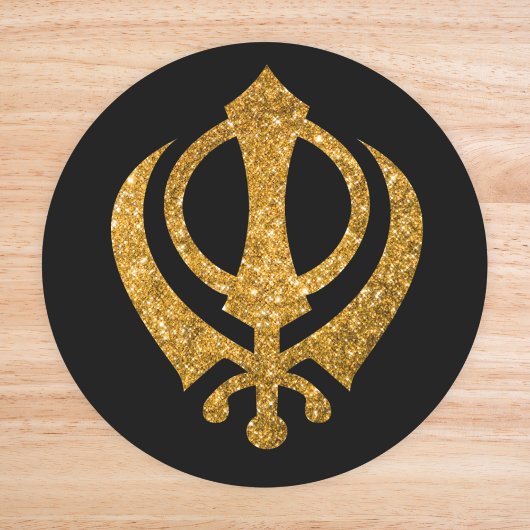 Sikh Khanda "Onbevreesd & Vrij" Ronde Sticker