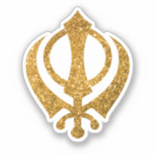 Sikh Khanda "Onbevreesd & Vrij" Sticker (Voorkant)