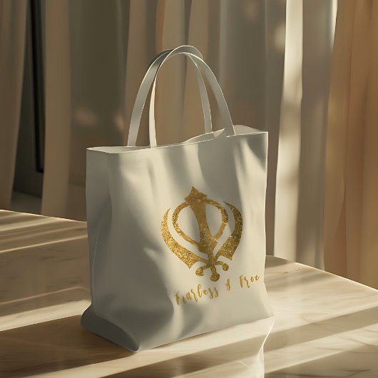 Sikh Khanda "Onbevreesd & Vrij" Tote Bag