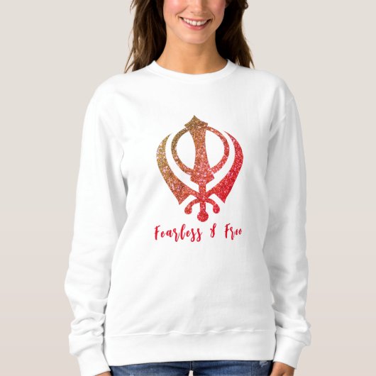 Sikh Khanda "Onbevreesd & Vrij" Trui (Voorkant)