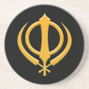 Sikh Khanda-Onderzetter Zandsteen Onderzetter