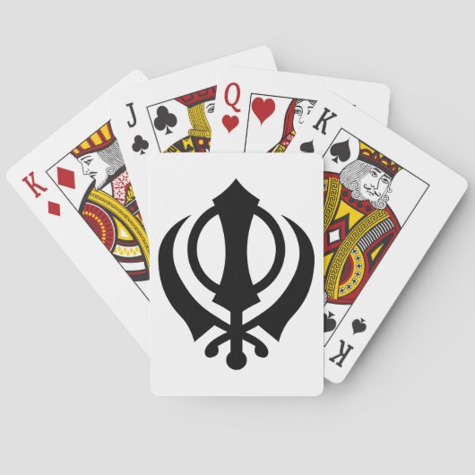 Sikh Khanda Pokerkaarten (Achterkant)