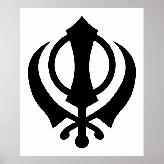 Sikh Khanda Poster (Voorkant)