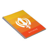 Sikh Khanda Symbol Gepersonaliseerd Notitieboek (Rechterzijde)
