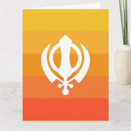 Sikh Khanda Symbol Wenskaart Kaart