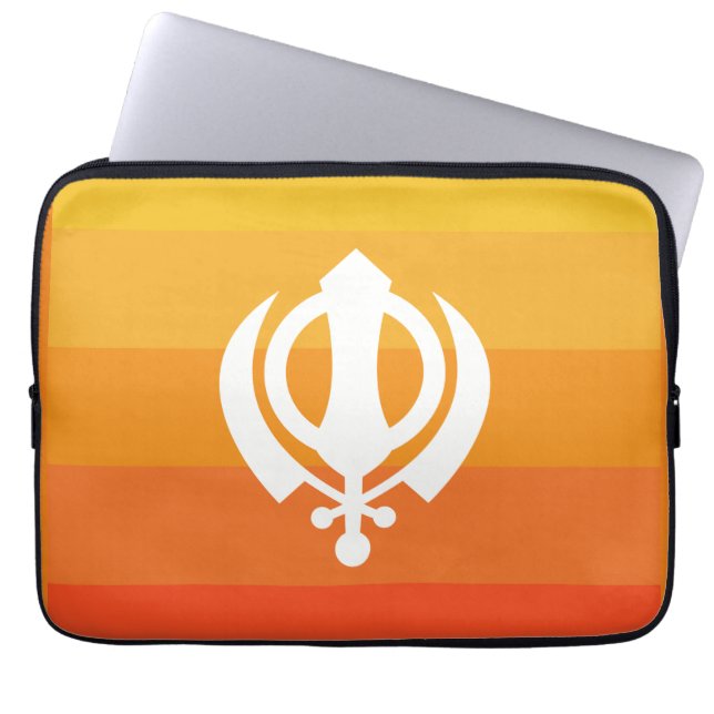 Sikh Khanda Symboolhoes Laptop Sleeve (Voorkant)