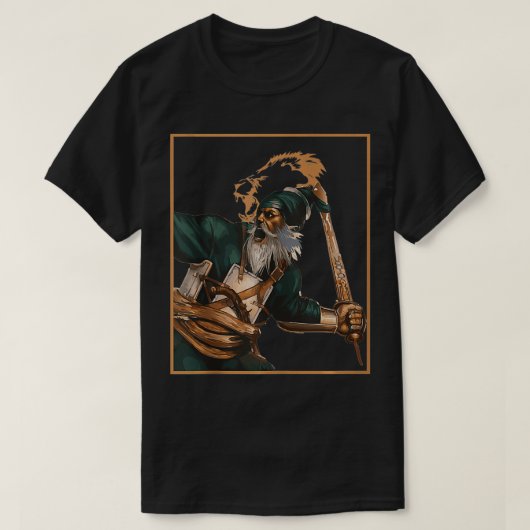 Sikh Martyr Baba Deep Singh Shahid Khanda Lion Tan T-shirt (Design voorkant)