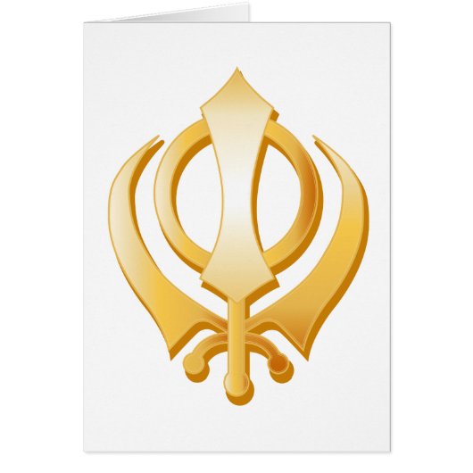 Sikh Symbool Wenskaart (Voorkant)