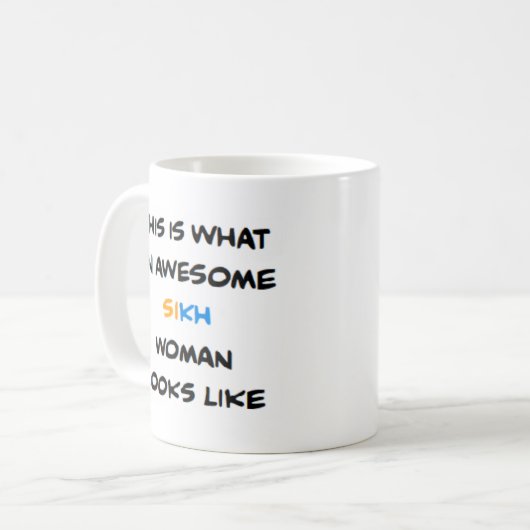 sikh woman, awesome coffee mug (Devant gauche)