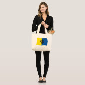 Sikhisme Flag Canvas tas (Voorkant (model))