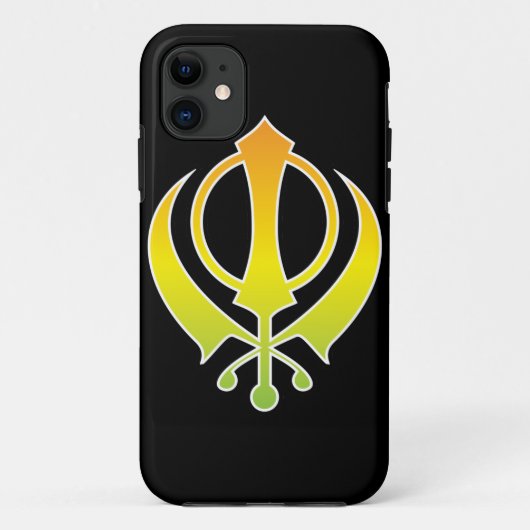 Sikhisme Khanda Logo iPhone Case (Achterkant)