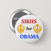 Sikhs for Obama button 2012 (Voorkant /achterkant)