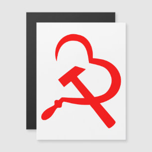Sikkel En Hamer, Hart, Liefde, Communisme Magnetische Uitnodiging