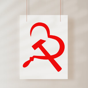 Sikkel En Hamer, Hart, Liefde, Communisme Poster