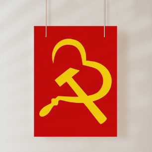 Sikkel En Hamer, Hart, Liefde, Communisme Poster