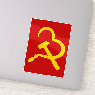 Sikkel En Hamer, Hart, Liefde, Communisme Sticker