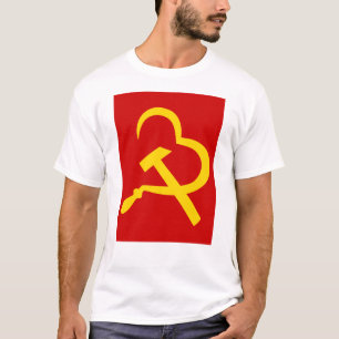 Sikkel En Hamer, Hart, Liefde, Communisme T-shirt