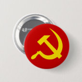 Sikkel en Hamer Pin Ronde Button 5,7 Cm (Voorkant /achterkant)