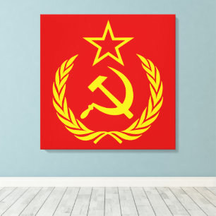 Sikkel en hamer, USSR, CCCP, Communisme Canvas Afdruk