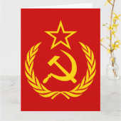 Sikkel en Hamer, USSR, CCCP, Communisme Kaart (Gele Bloem)