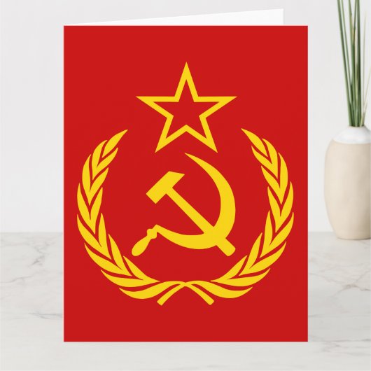 Sikkel en Hamer, USSR, CCCP, Communisme Kaart (Voorkant)