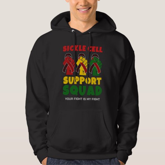 SIKKELCEL SUPPORT SQUAD Aangepaste naam Hoodie (Voorkant)