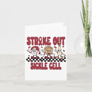 Sikkelcel Support Squad Baseball Strike Out Ziek Kaart