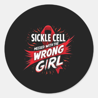 Sikkelcel Warrior Spirit Resilience Awareness EM Ronde Sticker