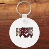 Sikkelcelanemie SCD Awareness Month Ribbon Hope Sleutelhanger (Voorkant)