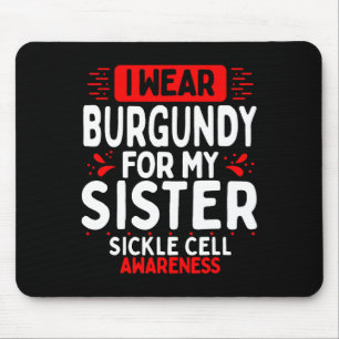Sikkelcelbewustzijn Bourgogne Ribbon Twin Sibling Muismat