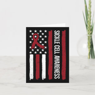Sikkelcelbewustzijn Maand Amerikaanse vlag lint 1 Kaart