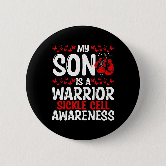 Sikkelcelbewustzijn overlevende van het lint Mijn  Ronde Button 5,7 Cm (Voorkant)