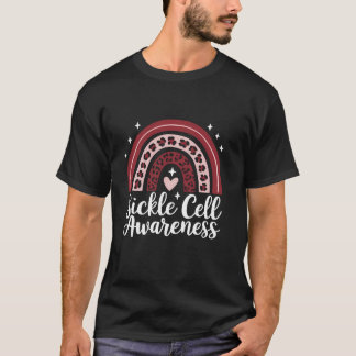 Sikkelcelbewustzijn Regenboog Sikkelcel Overlevend T-shirt