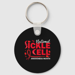 Sikkelcelstrijder cadeau voor sikkelcelbewustzijn sleutelhanger