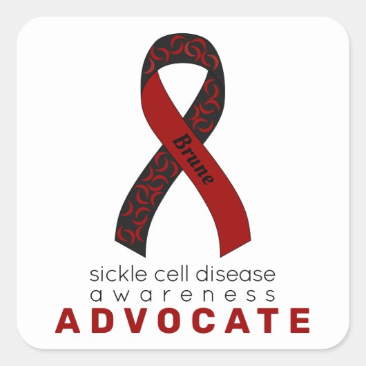 Sikkelcelziekte Advocate White Square Sticker (Voorkant)