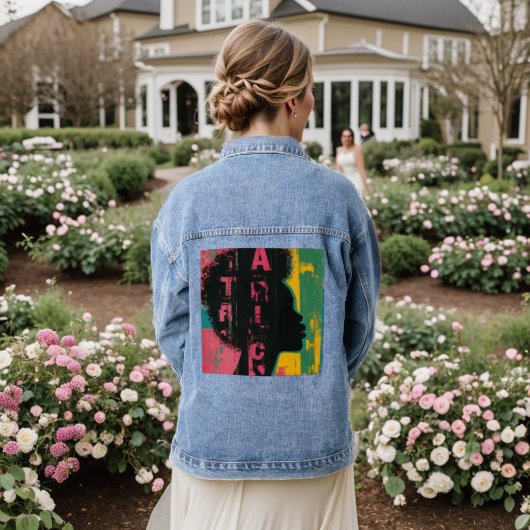 Sil houte denim jacket (Huwelijk Achterkant)