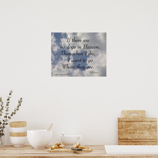 S'IL N'Y A PAS DE CHIENS-WILL ROGERS POSTER (Cuisine)