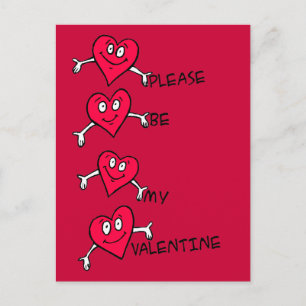 S'il vous plaît être mon Valentine - Carte postale