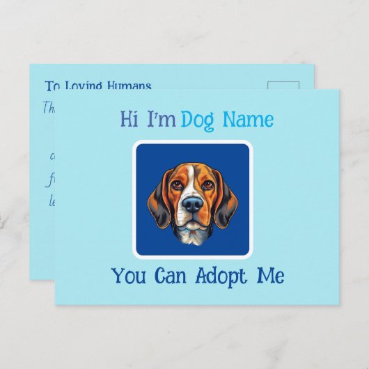 S'Il Vous Plaît M'Adopter Carte Postale (Devant / Derrière)