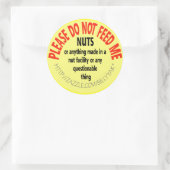 S'il vous plaît, ne me nourrissez pas Sticker de n (Sac)