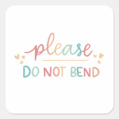 S'il vous plaît ne pas plier Stickers (Devant)