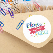 S'Il Vous Plaît Ne Pas Tourner Sticker Rond