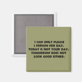 S'il vous plaît seulement 1 personne 2 aimant (Recto/Verso)