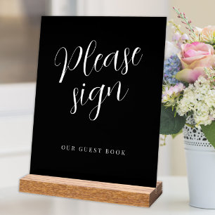 S'il vous plaît signer notre livre d'invités maria