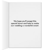 S'Il Vous Plaît, Soyez Notre Carte Témoin Ketubah (Intérieur (Droit))