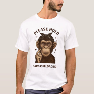 s'il vous plaît tenir un t-shirt de chargement de