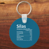 Silas Nutrition Funny Birthday D Name G  Sleutelhanger (Voorkant)